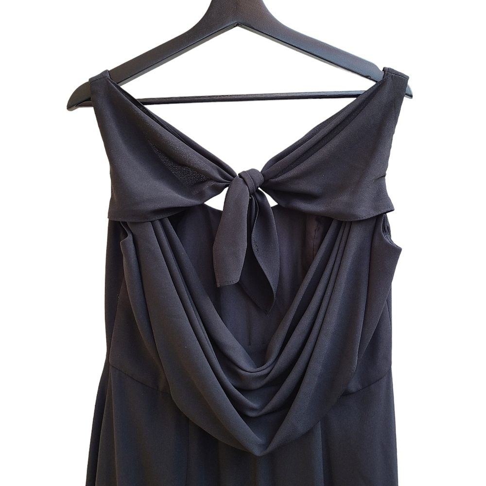 White by Vera Wang Black Evening Gown Medium Maxi Formal Dress, Tag 10 Fits Med